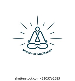 meditation master logo vector illustration