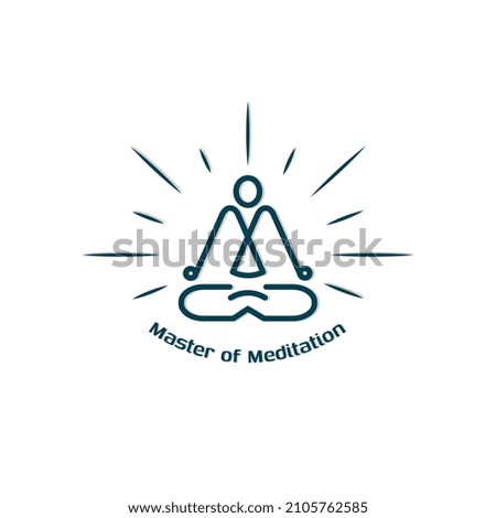 meditation master logo vector illustration