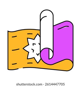 meditation mat line icon vector. meditation mat sign. isolated symbol illustration