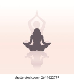 Meditation or meditate flat vector icon. Lotus position simple pictogram. Yoga pose 