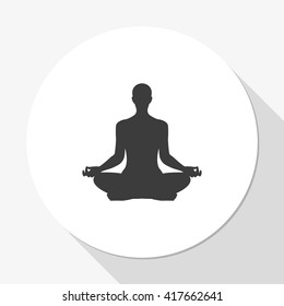 Meditation or meditate vector icon.