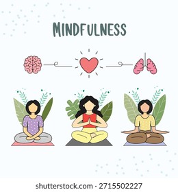 La meditación y la atención plena aumentan la fuerza de la mente y le dan flexibilidad al cuerpo para el yoga 