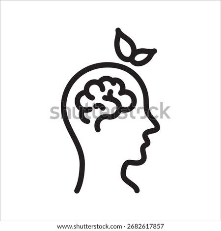 Meditation Mindfulness simple line icon