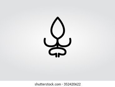 Meditation minimalistic logo
