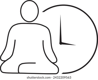 meditation old vector design. stress vector design. self-soothing vector design