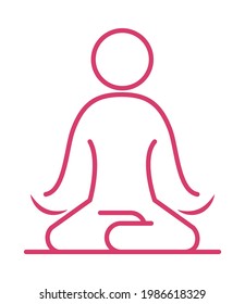 meditation person on white background