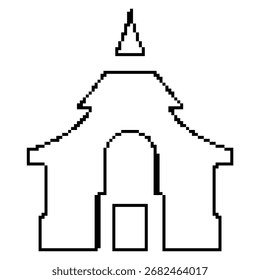 Icono de píxel de meditación, 8 bits. Ilustración vectorial aislada.