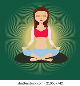 Meditation pose illustration.