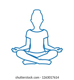 meditation pose vector icon yoga