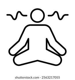 Meditation Practice icon line vector illustration