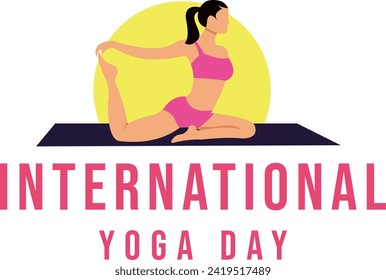 Meditation Practice Yoga Colorful Fitness Concept. Vector illustration