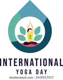 Meditation Practice Yoga Colorful Fitness Concept. Vector illustration