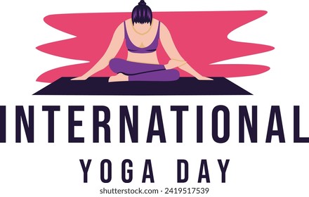 Meditation Practice Yoga Colorful Fitness Concept. Vector illustration