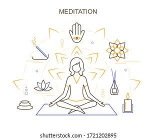 10,265 Meditation lineart Images, Stock Photos & Vectors | Shutterstock