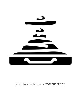 meditation slow living glyph icon vector. meditation slow living sign. isolated symbol illustration