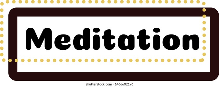 MEDITATION stamp on white background
