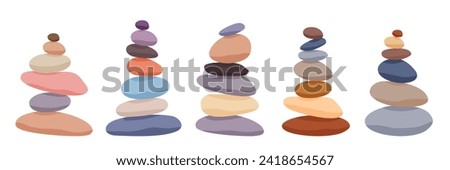 Similar – Image, Stock Photo Stone tower on the shore of a mountain lake