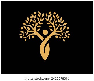 meditation tree logo designs for medical traditional service and consult