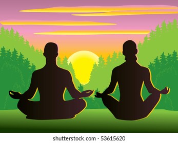 Meditation vector