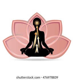 Meditation vector figure of a man
