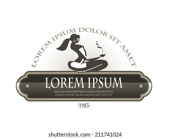 Meditation. Vector format