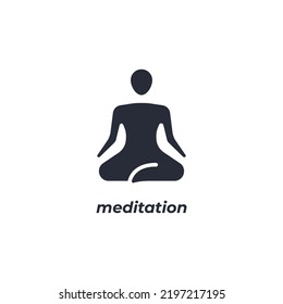 meditation vector icon. filled flat sign for mobile concept and web design. Symbol, logo illustration. Vector graphics