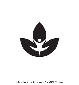 Logo-Design des Meditationsvektors