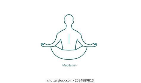 Icono de Vector de meditación para la atención plena y la relajación