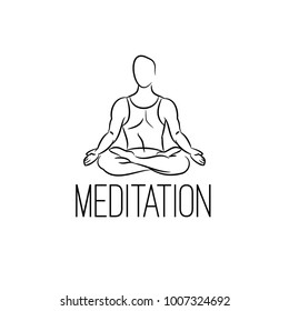 Meditation Vector Illustration Stock Vector (Royalty Free) 1007324692 ...