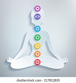 Meditation. Vector illustration.