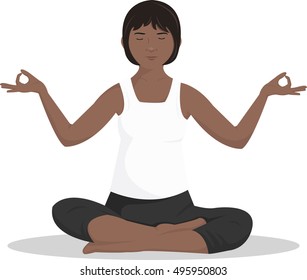 Meditation - Vector Illustration