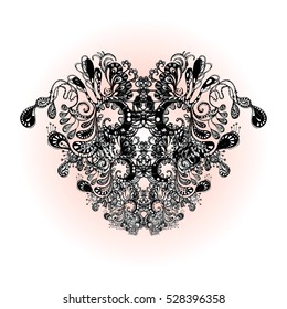 Meditation vector illustration set. Vintage decorative vector elements isolated. Hand drawn. Indian. Tattoo, spirituality, prints for t-shirts and other textiles.Coloring book for adults