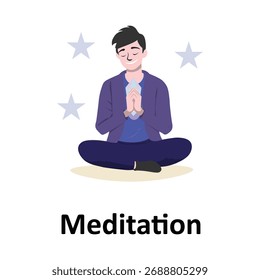 Meditation Vector Illustration Which can easily edit or modify
