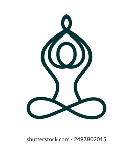Meditation Vector Logo Design Template