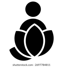 Icono de Web de meditación en estilo audaz