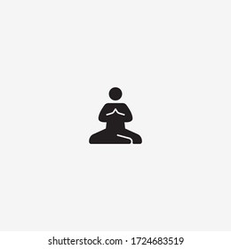 Meditation Yoga Icon. Isolated. Vector