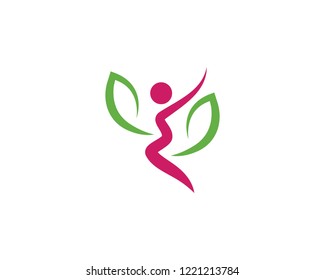 Meditation yoga logo template vector icon design