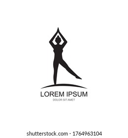 Meditation yoga logo template vector icon design