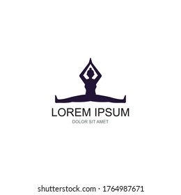 Meditation yoga logo template vector icon design