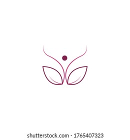 Meditation yoga logo template vector icon design