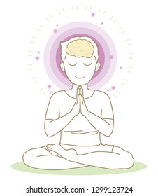 Meditation - Yoga pose -Man