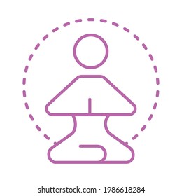 meditation yoga symbol on background