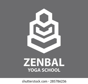  Meditation and yoga vector logo