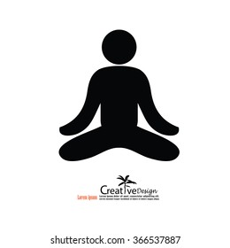 Meditation.meditation icon.vector illustration.

