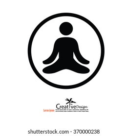 Meditation.meditation icon.vector illustration.