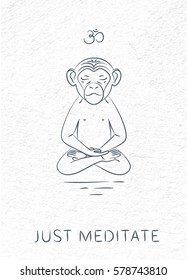 Meditative Animals series. Animal figures seated in the lotus position. Good for design of postcards, printed materials for those who are engaged in yoga. All objects are isolated.
