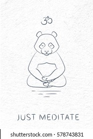 Meditative Animals series. Animal figures seated in the lotus position. Good for design of postcards, printed materials for those who are engaged in yoga. All objects are isolated.