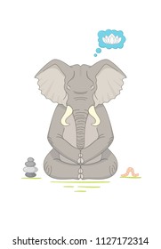 Meditative Animals series. EPS 10 Isolated object