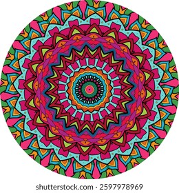 Meditative Mandala Pattern with Floral Motifs
