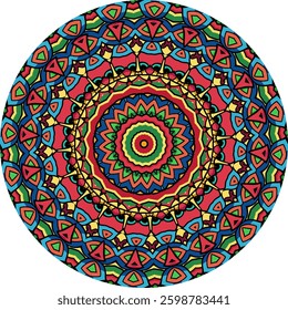 Meditative Mandala Pattern with Floral Motifs